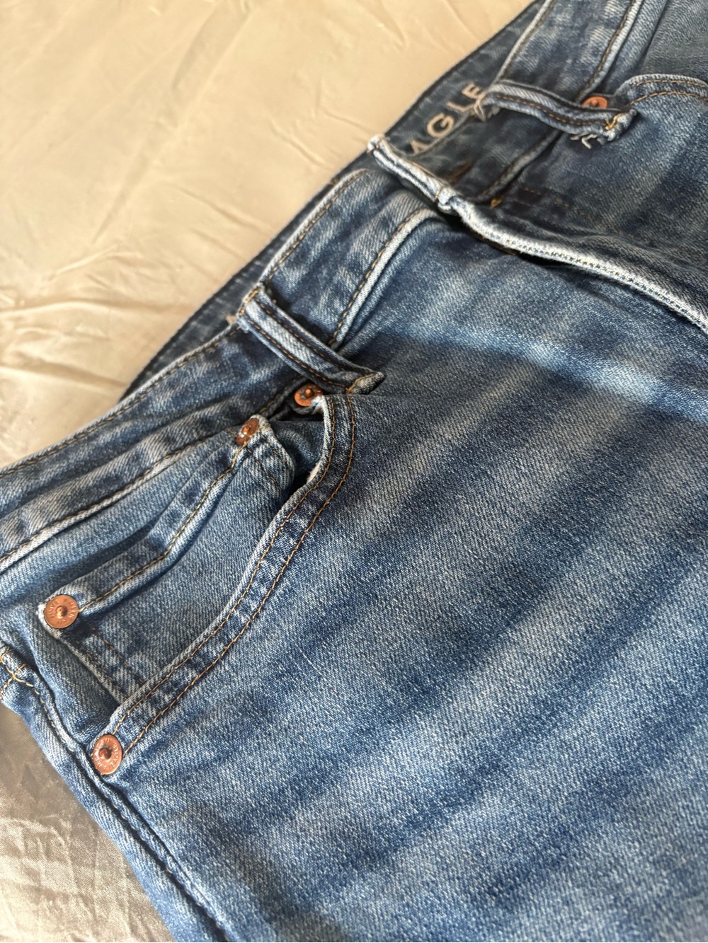 American Eagle Outfitters Women’s Airflex Skinny Jeans in Blue Wash